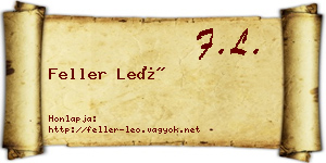 Feller Leó névjegykártya